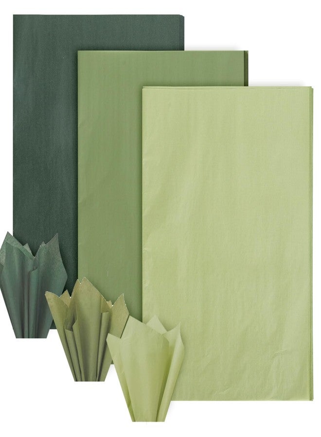Whaline 90 Sheet Sage Green Tissue Paper Assorted Gradient Green Gift Wrapping Paper 13.8 x 19.7 Inch Sage Green Art Craft Tissue Paper for Gift Bags Baby Shower Wedding Birthday Party Decor - Image 1